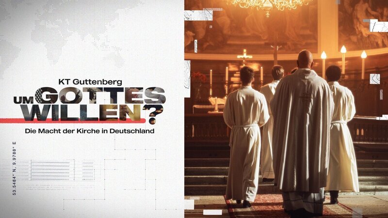 Das Logo zu „KT Guttenberg – Auf den Spuren der Macht: Um Gottes willen? Die Macht der Kirche in Deutschland“ +++ Die Verwendung des sendungsbezogenen Materials ist nur mit dem Hinweis und Verlinkung auf RTL+ gestattet. +++ – Bild: RTL /​ Um Gottes willen? Die Macht der Kirche in Deutschland