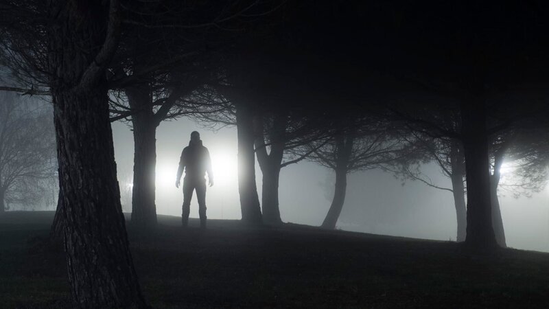 Silhouette of a man standing in park at night. – Bild: Ricardolr /​ This content is subject to copyright. /​ RooM RF /​ Getty Images