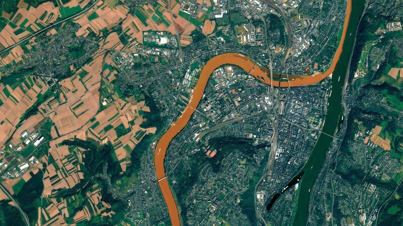 Am deutschen Eck mündet die Mosel in den Rhein. – Bild: WDR/​Planet & Ortho Rheinland-Pfalz