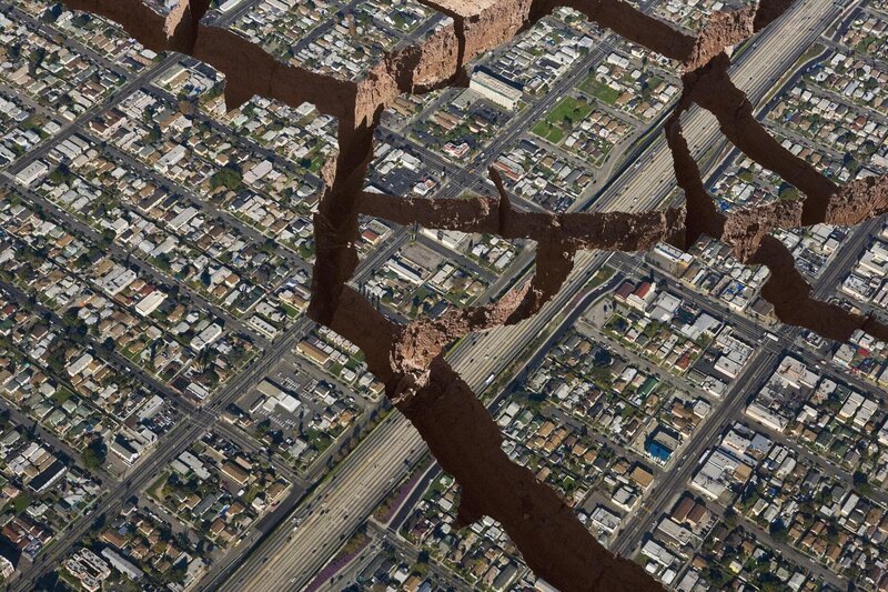 Nachstellung eines Erdbebens in der Stadt. – Bild: RTL /​ John Lund /​ Getty Images /​ Stone RF /​ Getty Images /​ Erdbeben