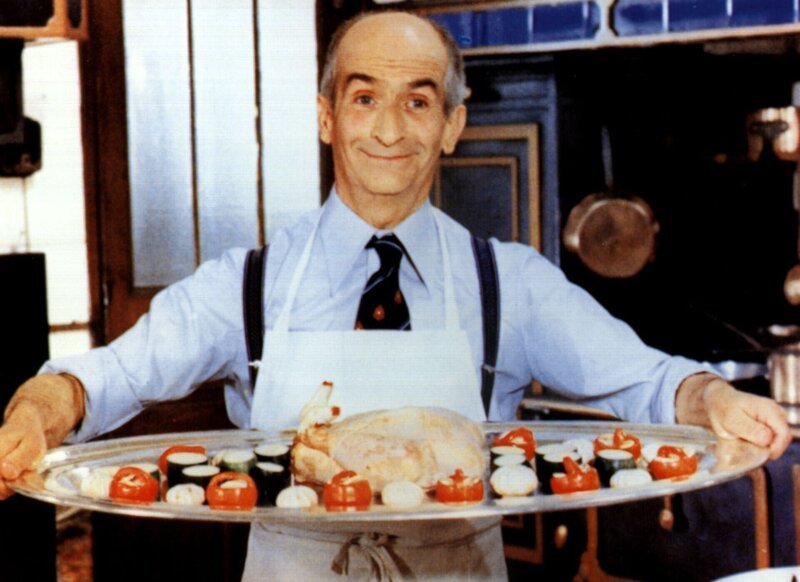 Gastronom Charles Duchemin (Louis de Funčs) hat sein Leben dem Ruhm und der Reinhaltung der guten französischen Küche gewidmet. – Bild: RTL