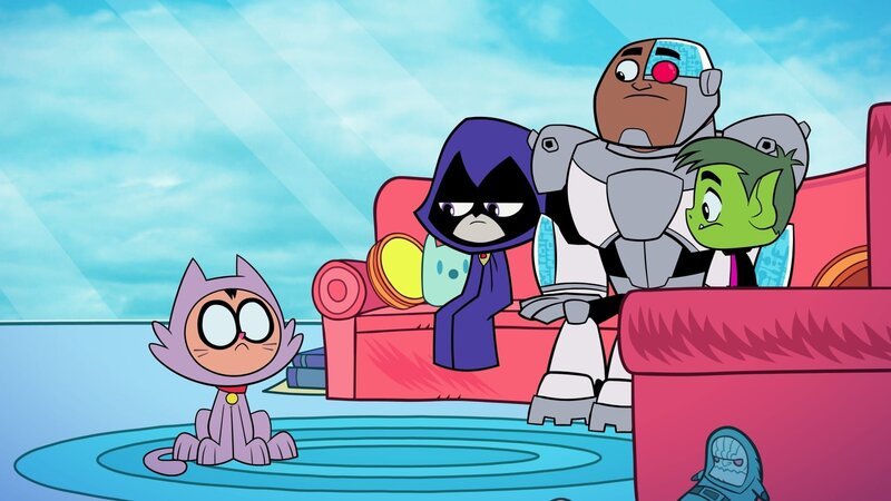 v.li.: Robin, Raven, Cyborg, Beast Boy – Bild: Cartoon Network