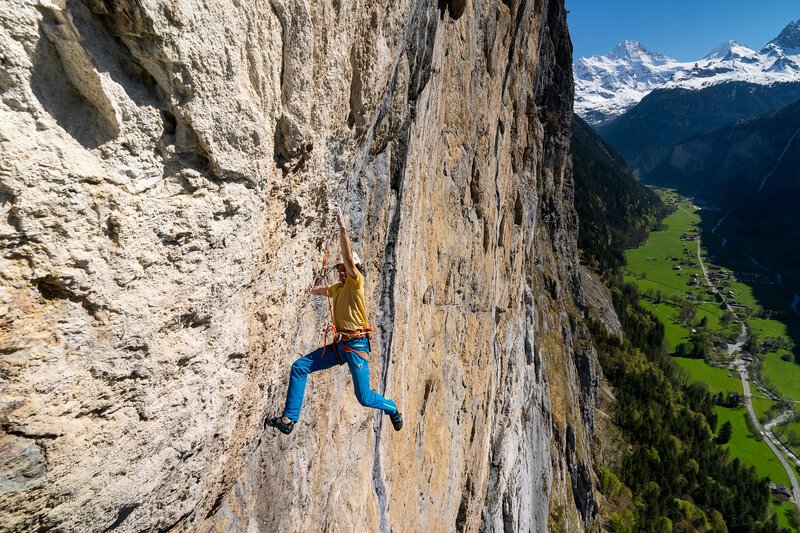 Keep on Climbing Folge 2 Silvan Schüpbach klettert die Route «Yello Ocean» 8a+ bei Lauterbrunnen. SRF/​Matthias Lüscher – Bild: SRF2