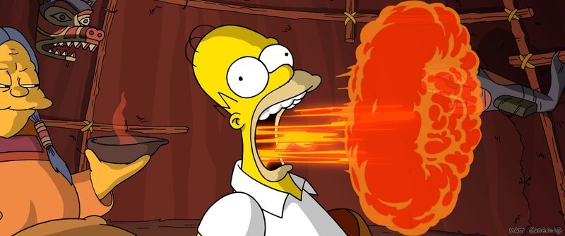 Homer Simpson’s persönliche Odyssee der Erlösung hat einige feurigen Folgen. – Bild: 2007 Twentieth Century Fox Film Corporation Lizenzbild frei