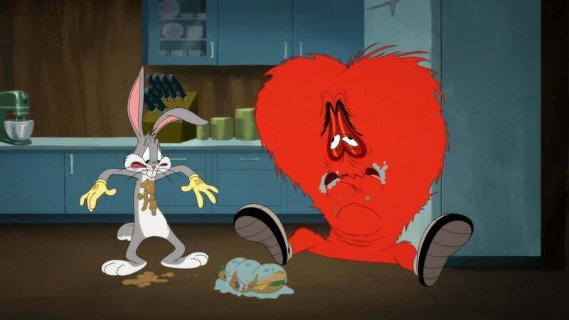 v.li.: Bugs Bunny, Gossamer – Bild: Warner Bros. Entertainment Inc. LOONEY TUNES and all related characters and elements are trademarks of and © Warner Bros. Entertainment Inc. All Rights Reserved