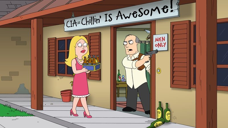 L-r: Francine, Dick – Bild: Paramount /​ FOX /​ AMERICAN DAD and © 2012 TCFFC ALL RIGHTS RESERVED.