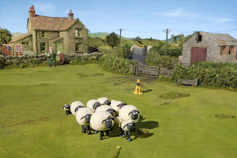 Ein seltener Anblick: Für einen Wettbewerb gehen die Schafe in Reih und Glied. – Bild: WDR/​Aardman Animation Ltd./​BBC