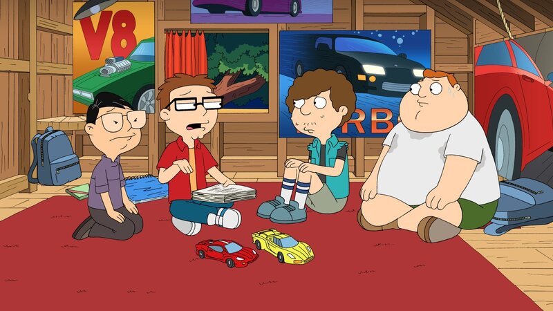 L-R: Toshi, Steve, Snot, Barry – Bild: Paramount /​ FOX /​ FOX BROADCASTING /​ AMERICAN DAD and 2012 TCFFC ALL RIGHTS RESERVED.