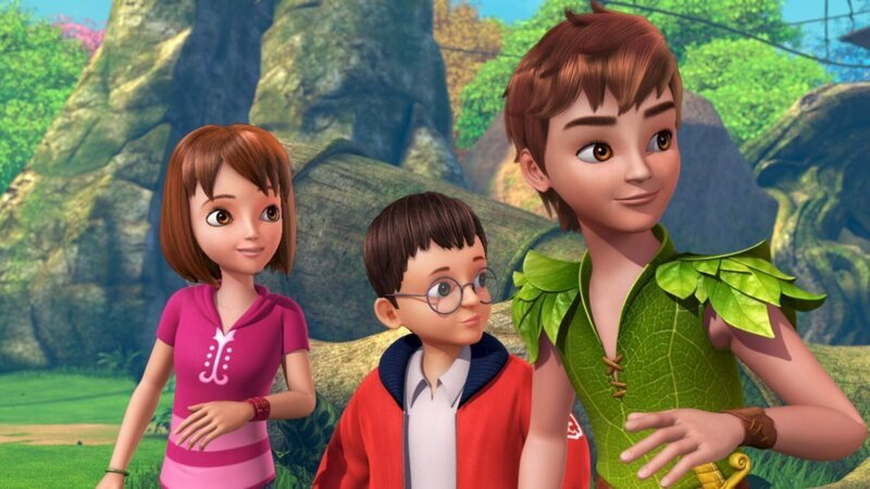 Peter Pan, Wendy und John haben eine interessante Entdeckung gemacht. – Bild: ZDF und 2012 DQ Entertainment./​2012 DQ Entertainment