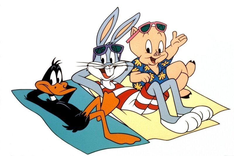 Daffy Duck, Bugs Bunny (v. li. n. re.) und Schweinchen Dick – Bild: Warner Bros.