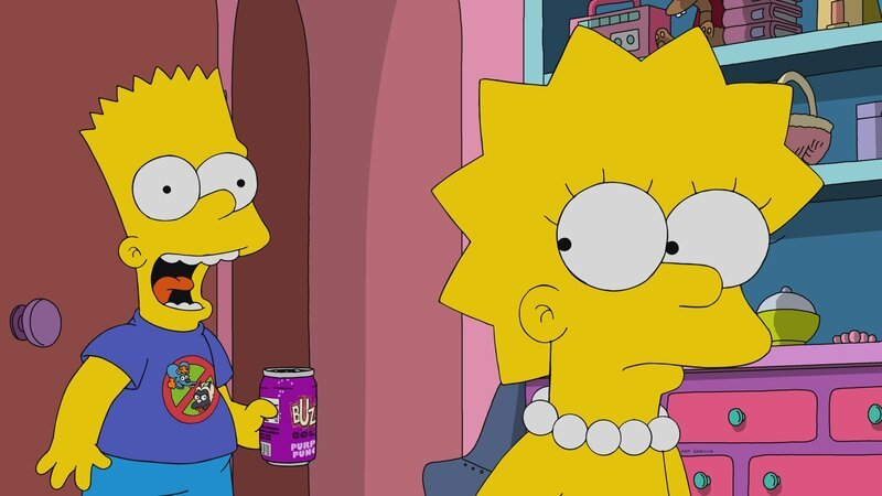 „Die Simpsons“, „Bart gegen Itchy & Scratchy.“ Bei seiner alljährlichen Pressekonferenz verkündet Krusty eine wesentliche Änderung bei ‚Itchy und Scratchy‘. Ab sofort spielen nur noch weibliche Charaktere in dem Cartoon mit. Entsetzt schwört Bart, sich die Show nie mehr anzusehen und gründet einen Männerverein. Als Lisa ihren Bruder jedoch dabei filmt, wie er ‚Itchy und Scratchy‘ immer noch sieht und sich dabei sogar amüsiert, wird er aus seiner eigenen Gruppe verstoßen. Erbost wechselt Bart daraufhin die Seiten und schließt sich einer Bande radikaler Feministinnen an. – Bild: 2018–2019 Fox and its related entities. All rights reserved. Lizenzbild frei