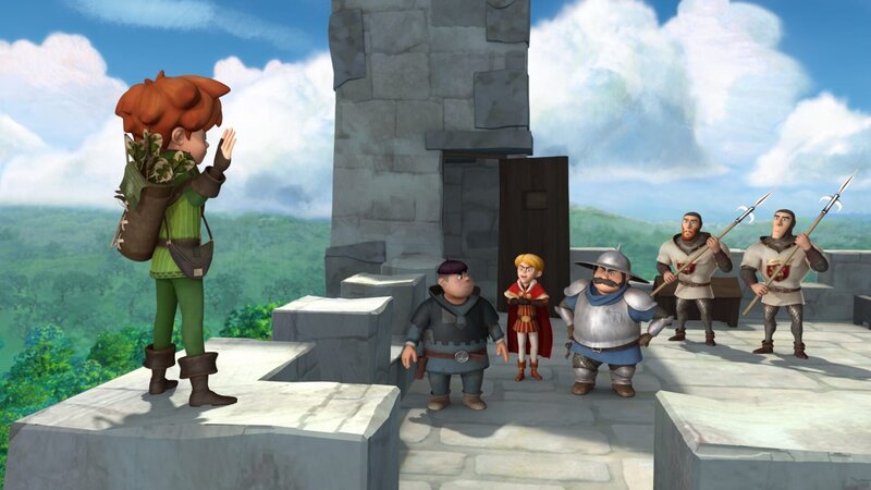 Prinz John, der Sheriff und seine Männer haben Robin Hood gestellt. – Bild: ZDF und 2014 Method Animation