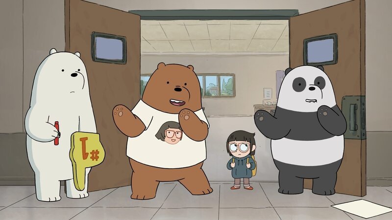 v.li.: Ice Bear, Grizzly Bear, Chloe Park, Panda Bear – Bild: 2017 Cartoon Network. A Time Warner Company. All rights reserved.