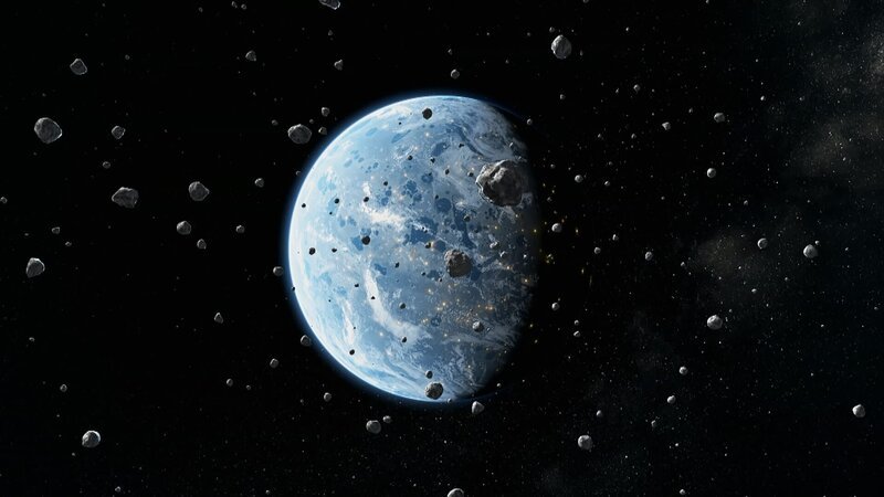 Vor etwa 4 Milliarden Jahren wurde die Erde mit einer von Meteoriten bombardiert. Brachten sie die Bausteine des Lebens auf unseren Planeten? – Bild: Autentic GmbH