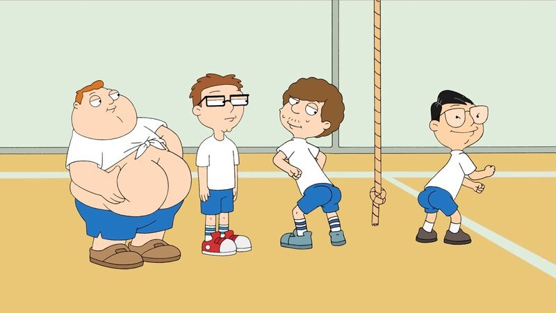 L-R: Barry, Steve, Snot, Toshi – Bild: ViacomCBS /​ FOX /​ 2013 FOX BROADCASTING /​ AMERICAN DAD ™ and © 2013 TCFFC ALL RIGHTS RESERVED