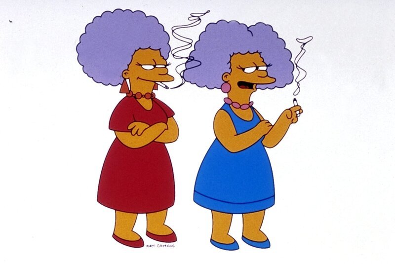 (9. Staffel) – Die unschlagbaren Schwestern von Marge: Patty Bouvier (l.) und Selma Bouvier (r.). – Bild: und TM Twentieth Century Fox Film Corporation – Alle Rechte vorbehalten Lizenzbild frei