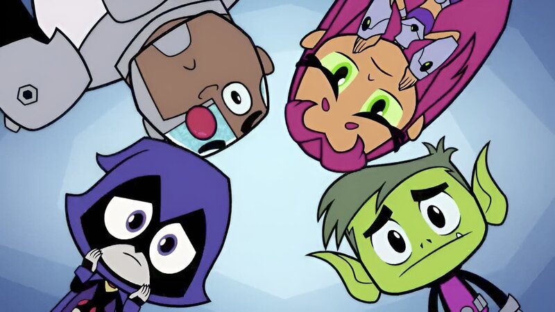 Oben, v.li.: Cyborg, Starfire. Unten, v.li.: Raven, Beast Boy. – Bild: TM & 2018 The Cartoon Network, Inc. A Time Warner Company. All rights reserved.