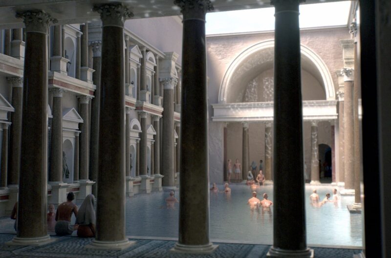 Die Caracalla-Thermen: Körperpflege und Hygiene hatten einen hohen Stellenwert bei den Römern – gleichzeitig waren Badeanstalten wie diese wohl ein Ansteckungsherd für Pandemien. – Bild: ARTE France /​ © Iliade Productions /​ © Iliade Productions