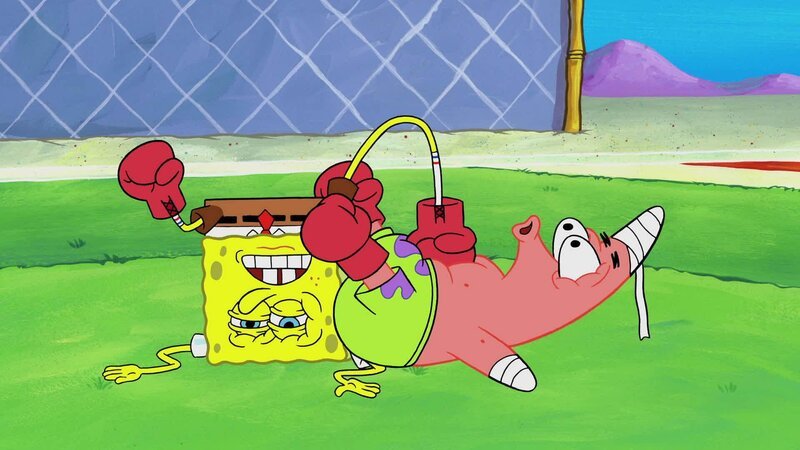L-R: SpongeBob, Patrick – Bild: ANNÉE Viacom International Inc. Tous droits réservés. Nickelodeon, Bob l’éponge et tous les autres titres, logos et personnages qui y sont associés sont des marques de commerce de Viacom International inc. Créé par Stephen Hillenburg.