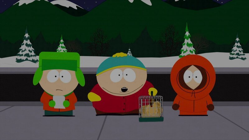 L-R: Kyle, Cartman, Kenny – Bild: ViacomCBS