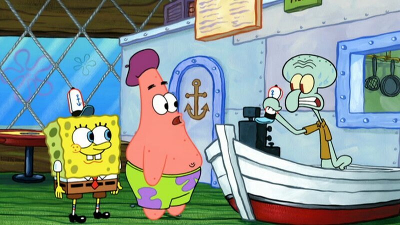 L-R: SpongeBob, Patrick, Squidward – Bild: ViacomCBS