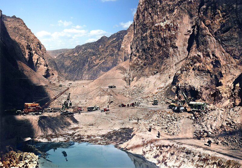 Bau des Hoover-Staudamms – Bild: THE HISTORY CHANNEL /​ A+E Networks