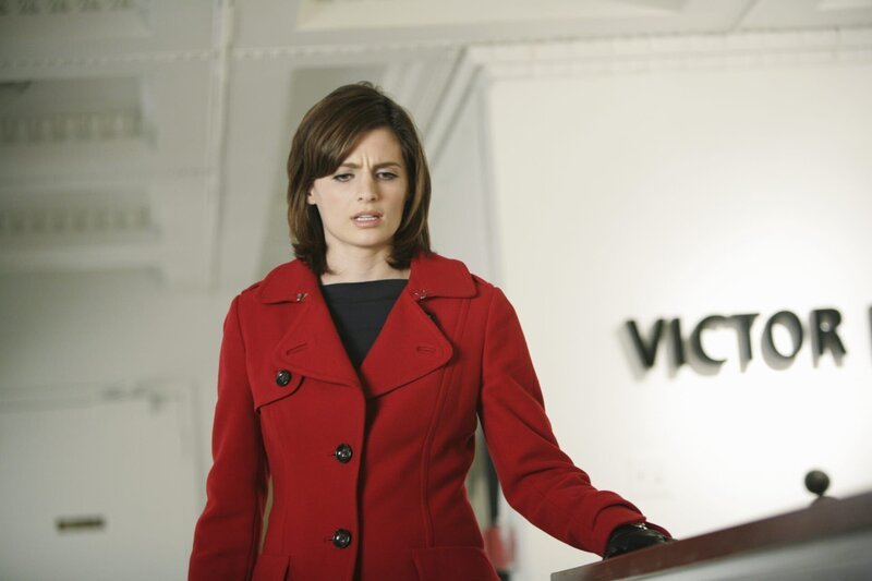 Vom Anblick, der sich ihr am Tatort bietet, ist Kate (Stana Katic) entsetzt … – Bild: ABC Studios Lizenzbild frei