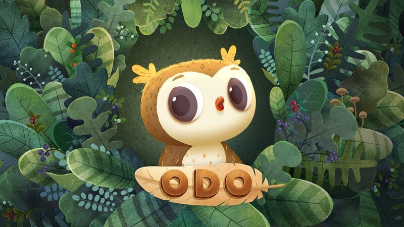 Odo ist eine kleine Eule mit großen Ideen. Wenngleich einer der Kleinsten im „Wald-Camp“, weiß Odo, dass er alles kann, was er sich in den Kopf setzt. – Bild: KiKA/​Sixteen South & Letko