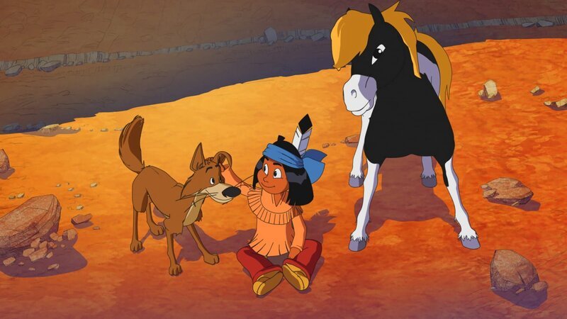 Hund Knickohr, Yakari und sein Pony Kleiner Donner – Bild: WDR/​Ellipsanime Productions/​Belvision/​Les Cartooneurs Associés/​2 Minute