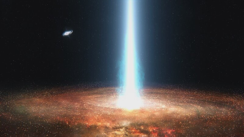 Quasar with jets. – Bild: Science Channel /​ Discovery Communications
