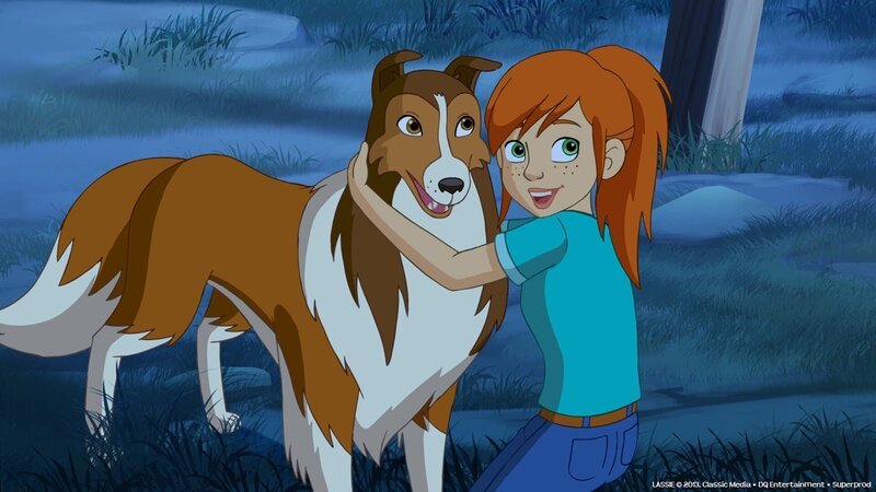 Zoe ist stolz: Dank ihrer mutigen Hündin Lassie sind die Wölfe nicht in die Fallen der Rancher getappt. – Bild: ZDF/​Classic Media/​DC Entertainment/​Superprod