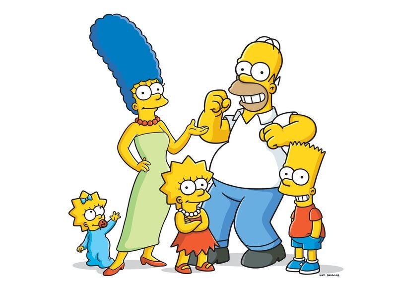 (29. Staffel) – (v.l.n.r.) Maggie; Marge; Lisa; Homer; Bart – Bild: 2019–2020 Twentieth Century Fox Film Corporation. All rights reserved. Lizenzbild frei