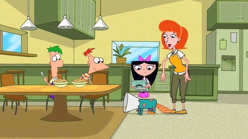 (l.-r.) Ferb, Phineas, Isabella und Mutter – Bild: Disney XD