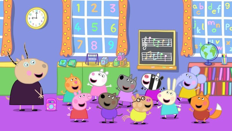 In der Spielgruppe möchte Madame Gazelle, dass die Kinder ihre Fantasie nutzen, um sich zu verschiedenen Musikstücken zu bewegen. – Bild: Super RTL