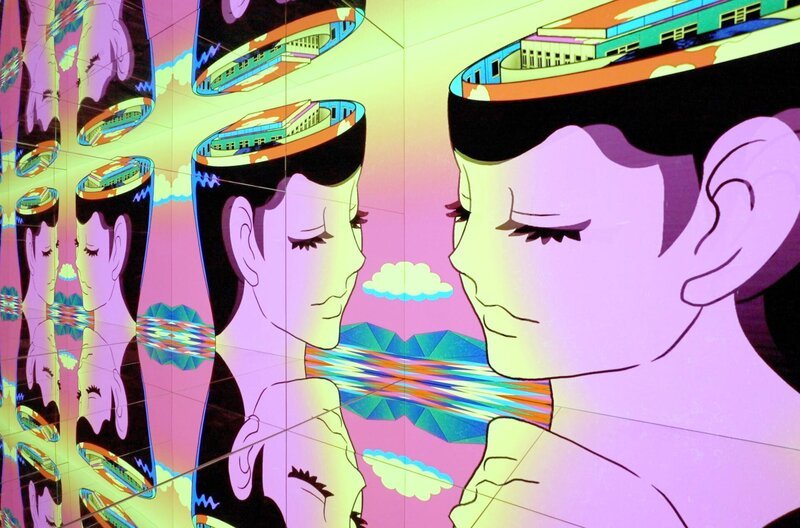 Der Animationskünstler Kongkee imaginiert die Stadt Hongkong in seinem Video „Flower in the Mirror“ kaleidoskopartig. – Bild: M+ Museum/​Medea Film Factory /​ Der Animationskünstler Kongkee imaginiert die Stadt Hongkong in seinem Video „Flower in the Mirror“ kaleidoskopartig.