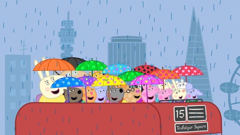 Die Kinder lernen: Das Wichtigste, das man in London dabei haben muss ist: Ein Regenschirm. – Bild: Super RTL
