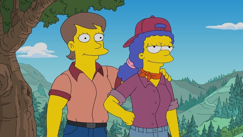 THE SIMPSONS: When Marge realizes that everyone views her as boring, she takes up competitive lumber-jacking as a hobby (and has a real gift for it). The circuit of competitive timbersports takes her on a month-long retreat to Portland with her trainer, Paula, whom Homer worries is going to steal her away forever in the ÒMarge the LumberjillÓ episode of THE SIMPSONS airing Sunday, Nov. 10 (8:00–8:30 PM ET/​PT) on FOX. Guest voice Asia Kate Dillon. THE SIMPSONS ª and © 2019 TCFFC ALL RIGHTS RESERVED. – Bild: 2019–2020 Twentieth Century Fox Film Corporation. All rights reserved. Lizenzbild frei