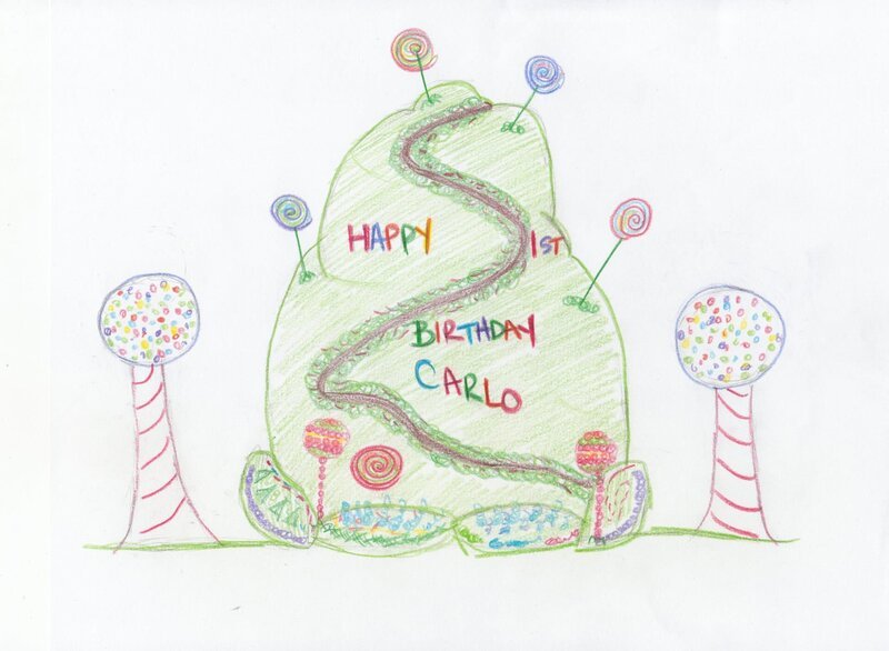 A sketch of Carlo’s birthday cake. – Bild: Copyright: Discovery Communications, Inc. EMEA/​UK Editorial Use Only. – Promote program, network, DCL, & DCL affiliated businesses in all media throughout the world in perpetuity