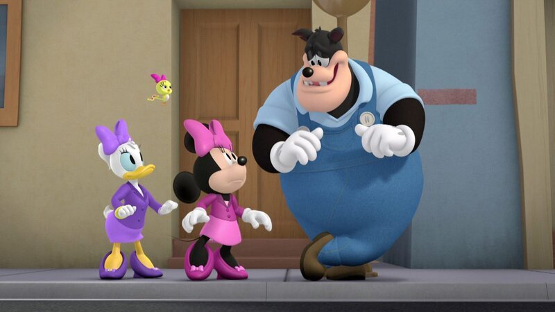 L-R: Daisy Duck, Cuckoo-Loca, Minnie Mouse, Pete – Bild: Disney