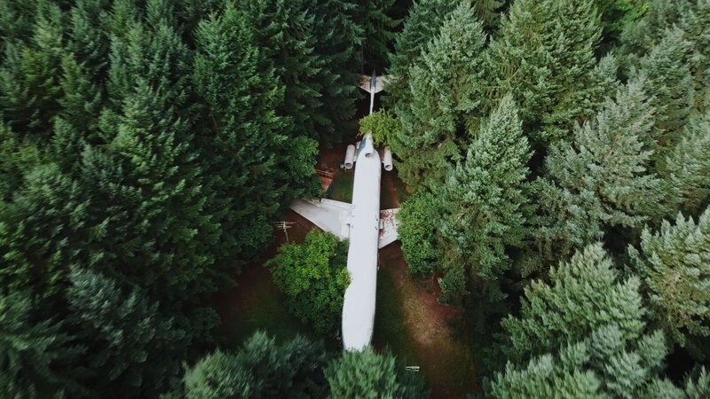 Ein Flugzeug vom Typ Boeing 727, das in einem Kiefernwald versteckt ist +++ – Bild: RTL /​ Pond5 /​ Folge 201