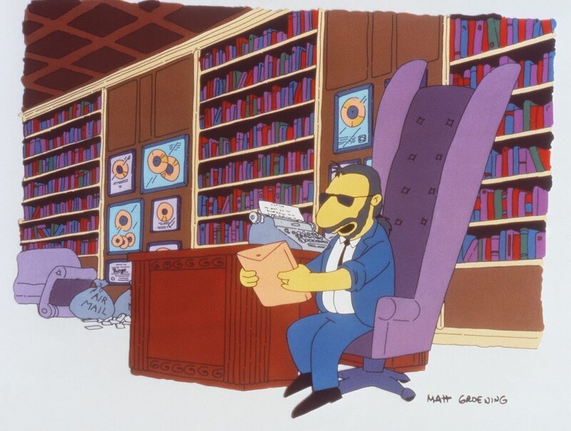 Ringo Starr ist völlig begeistert von Marges Zeichentalent. Ihr Porträt des rundlichen Homer gewinnt soger den ersten Preis der Kunstausstellung von Springfield. – Bild: und TM Twenthieth Century Fox Film Corporation – Alle Rechte vorbehalten Lizenzbild frei