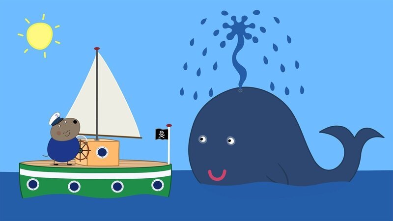Käpt’n Kläff träumt davon auf einem Bootsausflug einen Wal zu sehen. – Bild: Super RTL