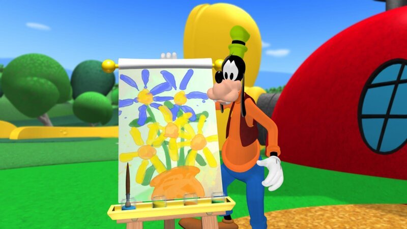 MICKEY MOUSE CLUBHOUSE – „Mickey’s Art Show“ Ð Mickey’s putting on an arts and crafts show and everyone begins working on their art, except for Goofy, who isn’t sure what kind of art to do. Mickey and pals get Goofy involved in painting, sculpting and drawing Ð and eventually Goofy discovers that while his art doesn’t turn out like everyone else’s, it perfectly expresses who he is Ð spontaneous, unpredictable andÉ well, goofy! „Mickey Mouse Clubhouse,“ airs FRIDAY, JUNE 27 (8:30 a.m., ET) on Disney Channel. (DISNEY CHANNEL) GOOFY – Bild: Disney /​ © 2013 The Walt Disney Company Germany
