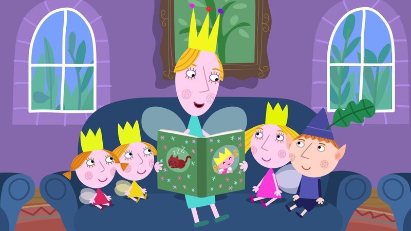 Die Königin liest den Kindern eine Geschichte über die Sterne vor. – Bild: ZDF/​Astley Baker Davies Ltd/​Rubber Duck Entertainment 2008