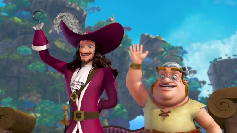 Captain Hook und Smee grüßen einen Neuankömmling. – Bild: ZDF/​method Film/​DQ Entertainment