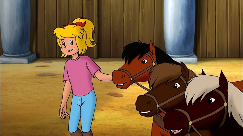 Bibi ist stolz auf die Sable-Island-Ponys, die gar nicht mehr wild und zottelig aussehen. – Bild: ZDF und Kiddinx./​Kiddinx