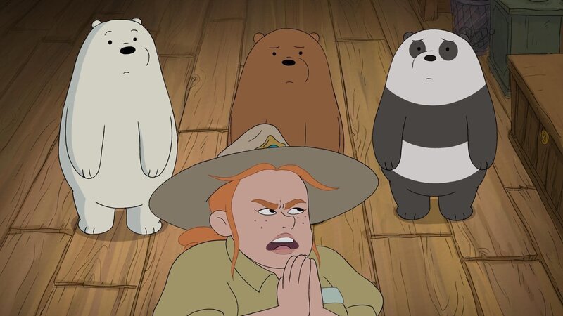 Hinter, v.li.: Ice Bear, Grizzly Bear, Panda Bear. Vorne: Ranger Tabes. – Bild: Cartoon Network