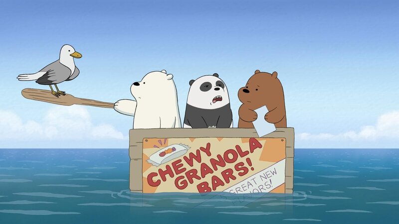 Ice Bear (2.v.l.), Panda Bear (2.v.r.), Grizzly Bear (r.) – Bild: Cartoon Network