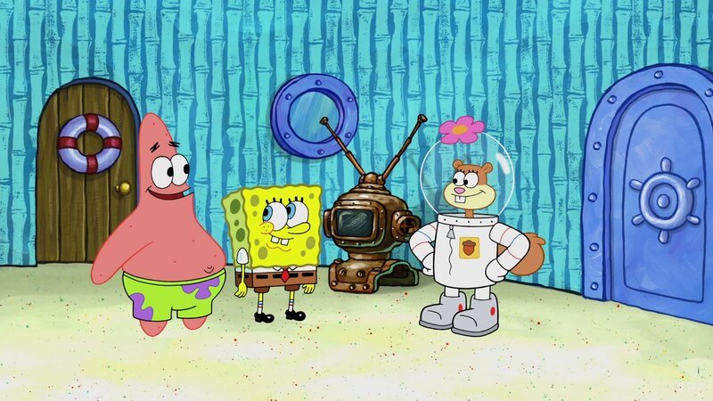 L-r: Patrick, SpongeBob, Sandy – Bild: ViacomCBS