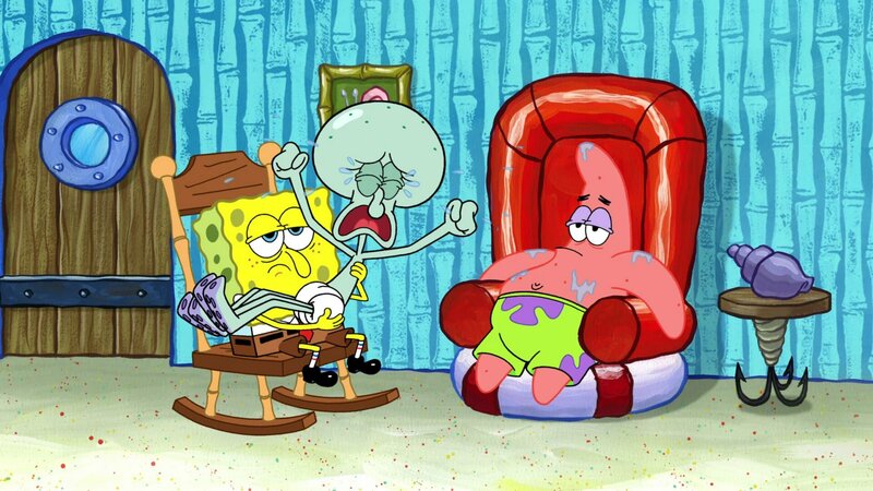 L-R: SpongeBob, Squidward, Patrick – Bild: ViacomCBS